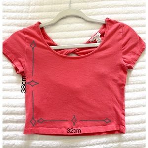 Coral summer crop top